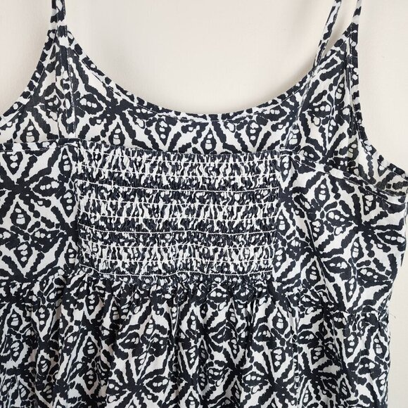 Vineyard Vines mini dress sz S women black white smocked back beach summer - Picture 5 of 11